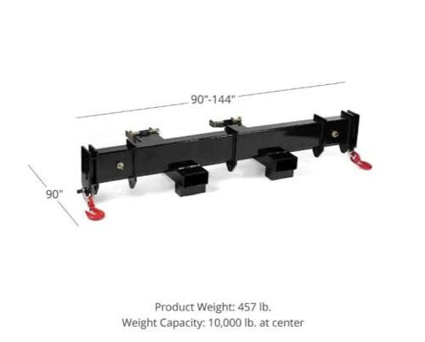 90″ 12 FT ADJUSTABLE FORKLIFT SPREADER BEAM - with | Sold by Uncle Wiener's Wholesale