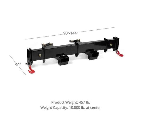 90″ 12 FT ADJUSTABLE FORKLIFT SPREADER BEAM - with | Sold by Uncle Wiener's Wholesale