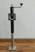 “A-frame topwind trailer jack with removable foot plate”

“Utility trailer jack with 15 inch lift and 5000 lb rating”

“Black heavy-duty topwind jack with foot for RV or cargo trailers”