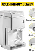 • “Adjustable commercial ice crusher machine with 5.1L hopper”
• “Electric ice shaver with triple blade and safety cover”
• “Countertop ice crushing machine for drinks and snow cones”
• “High-volume ice shaver with reverse switch and drain port”
