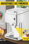 • “Adjustable commercial ice crusher machine with 5.1L hopper”
• “Electric ice shaver with triple blade and safety cover”
• “Countertop ice crushing machine for drinks and snow cones”
• “High-volume ice shaver with reverse switch and drain port”