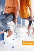 Adjustable Toilet Grab Rail – Front Setup View

Bathroom Safety Handrail – Close-Up of Padded Grips

Tool-Free Toilet Safety Frame – Assembled View

Senior Bathroom Support Rail – In Use

Toilet Frame for Elderly – Product Dimensions