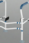 Adjustable Toilet Grab Rail – Front Setup View

Bathroom Safety Handrail – Close-Up of Padded Grips

Tool-Free Toilet Safety Frame – Assembled View

Senior Bathroom Support Rail – In Use

Toilet Frame for Elderly – Product Dimensions