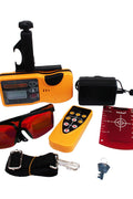 Complete Red Beam Laser Level Set with Receiver, Safety Glasses, Remote Control, and Power Adapter