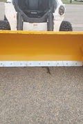 Bendall skid steer snow pusher attached to loader

Yellow snow box blade for skid steer

Heavy-duty snow bucket blade in winter setting

96-inch Bendall box blade in commercial snow use

Rear angle of Bendall snow blade showing mold board

