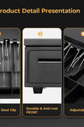 New Cash Register Safe Drawer with Key Lock – Secure Steel Till for Retail & POS Use | 2504091 - with | Sold by Uncle Wiener's Wholesale