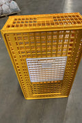 Durable plastic chicken and small animal transport crate with ventilation