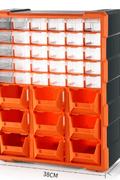 Clear drawer plastic tool box organizer with orange frame
Stackable parts storage bin for screws and fittings
Modular tool organizer with clear drawers and secure latch
Craft and DIY parts storage bin with removable dividers
Connectable plastic drawer organizer for hardware and beads