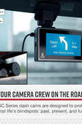 Cobra SC 400D dash cam front and rear view camera system
Cobra SC 400D product packaging with included accessories
Close-up of the 3” OLED touchscreen display
Rear camera module mounted on windshield