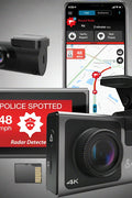 Cobra SC 400D dash cam front and rear view camera system
Cobra SC 400D product packaging with included accessories
Close-up of the 3” OLED touchscreen display
Rear camera module mounted on windshield