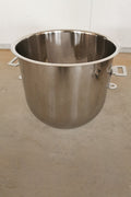 15 QT commercial dough mixer on stainless steel counter

Stainless steel mixing bowl with guard closed

Front view of food-grade commercial mixer with attachments

Dough hook installed on industrial kitchen mixer