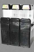 • “Triple tank commercial slush drink machine – 36L capacity”
• “Frozen drink dispenser with LED top lighting”
• “Side view of commercial slush machine in stainless steel finish”
• “24L double tank slush drink machine for bars and cafés”
• “Embraco-powered commercial frozen drink machine”