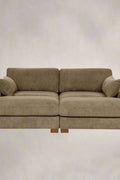Oversized modular corduroy sofa with ottoman

Gray corduroy sectional sofa

Cream corduroy sofa with plush seating

Custom living room layout with ottoman

Deep seat cozy couch with corduroy fabric