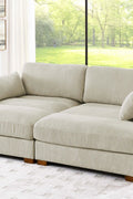 Oversized modular corduroy sofa with ottoman

Gray corduroy sectional sofa

Cream corduroy sofa with plush seating

Custom living room layout with ottoman

Deep seat cozy couch with corduroy fabric