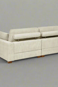 Oversized modular corduroy sofa with ottoman

Gray corduroy sectional sofa

Cream corduroy sofa with plush seating

Custom living room layout with ottoman

Deep seat cozy couch with corduroy fabric