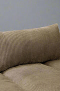 Oversized modular corduroy sofa with ottoman

Gray corduroy sectional sofa

Cream corduroy sofa with plush seating

Custom living room layout with ottoman

Deep seat cozy couch with corduroy fabric