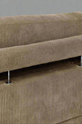 Oversized modular corduroy sofa with ottoman

Gray corduroy sectional sofa

Cream corduroy sofa with plush seating

Custom living room layout with ottoman

Deep seat cozy couch with corduroy fabric