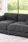 Oversized modular corduroy sofa with ottoman

Gray corduroy sectional sofa

Cream corduroy sofa with plush seating

Custom living room layout with ottoman

Deep seat cozy couch with corduroy fabric