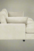 Oversized modular corduroy sofa with ottoman

Gray corduroy sectional sofa

Cream corduroy sofa with plush seating

Custom living room layout with ottoman

Deep seat cozy couch with corduroy fabric