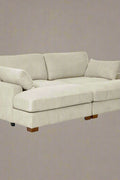 Oversized modular corduroy sofa with ottoman

Gray corduroy sectional sofa

Cream corduroy sofa with plush seating

Custom living room layout with ottoman

Deep seat cozy couch with corduroy fabric