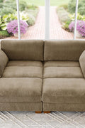 Oversized modular corduroy sofa with ottoman

Gray corduroy sectional sofa

Cream corduroy sofa with plush seating

Custom living room layout with ottoman

Deep seat cozy couch with corduroy fabric