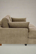 Oversized modular corduroy sofa with ottoman

Gray corduroy sectional sofa

Cream corduroy sofa with plush seating

Custom living room layout with ottoman

Deep seat cozy couch with corduroy fabric