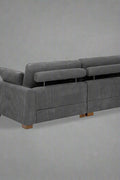 Oversized modular corduroy sofa with ottoman

Gray corduroy sectional sofa

Cream corduroy sofa with plush seating

Custom living room layout with ottoman

Deep seat cozy couch with corduroy fabric