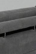 Oversized modular corduroy sofa with ottoman

Gray corduroy sectional sofa

Cream corduroy sofa with plush seating

Custom living room layout with ottoman

Deep seat cozy couch with corduroy fabric
