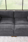 Oversized modular corduroy sofa with ottoman

Gray corduroy sectional sofa

Cream corduroy sofa with plush seating

Custom living room layout with ottoman

Deep seat cozy couch with corduroy fabric