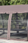Deluxe Outdoor Hammock Swing Bed with Mosquito Net and Canopy Roof – Freestanding Lounger for Backyard and Camping
