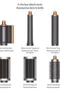 Complete Dyson Airwrap styling kit with brush and diffuser