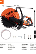 16-inch electric concrete saw with wet cutting feature
3200W heavy-duty masonry cutter for construction
Concrete saw cutting through brick and stone
Ergonomic dual handle concrete saw with water feed
Durable AC-powered saw for masonry and demolition
