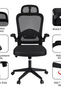 ergonomic office chair, mesh desk chair, adjustable office chair, lumbar support chair, black mesh chair, high-back office chair, computer chair, swivel mesh chair, breathable office chair
