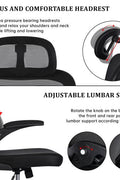 ergonomic office chair, mesh desk chair, adjustable office chair, lumbar support chair, black mesh chair, high-back office chair, computer chair, swivel mesh chair, breathable office chair
