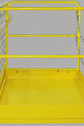 Forklift safety work platform cage

Aerial lift basket attachment for forklifts

WP36 safety cage with double doors

Folding yellow forklift cage for elevated tasks

Galvanized mesh safety cage on warehouse floor