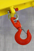 Forklift swivel hoist jib with 2246 lbs lifting capacity
Heavy-duty yellow fork jib attachment for skid steer
Industrial lifting hook for forklift with double fork mount
Forklift attachment swivel hoist powder-coated yellow
Skid steer compatible swivel fork jib for heavy loads