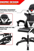 Black and Gray Gaming Office Chair Front View

Racing Style Chair with Adjustable Recline

Multiple Color Variants of Gaming Chairs

High Back Ergonomic Office Chair with Pillows