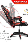 Black and Gray Gaming Office Chair Front View

Racing Style Chair with Adjustable Recline

Multiple Color Variants of Gaming Chairs

High Back Ergonomic Office Chair with Pillows