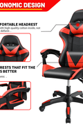 Black and Gray Gaming Office Chair Front View

Racing Style Chair with Adjustable Recline

Multiple Color Variants of Gaming Chairs

High Back Ergonomic Office Chair with Pillows