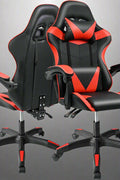 Black and Gray Gaming Office Chair Front View

Racing Style Chair with Adjustable Recline

Multiple Color Variants of Gaming Chairs

High Back Ergonomic Office Chair with Pillows