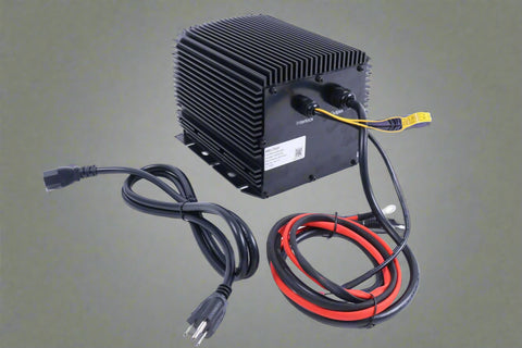 "Genie SkyJack 24V battery charger with power cord"

"Heavy-duty 25AMP charger for JLG and scissor lifts"

"Close-up of 24V industrial battery charger unit"