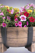 NEW HALF BARREL PLASTIC PLANTER 517201 - with | Sold by Uncle Wiener's Wholesale