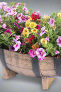 NEW HALF BARREL PLASTIC PLANTER 517201 - with | Sold by Uncle Wiener's Wholesale