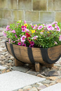 NEW HALF BARREL PLASTIC PLANTER 517201 - with | Sold by Uncle Wiener's Wholesale