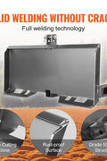 Heavy-duty 3-point skid steer adapter plate front view
Universal tractor quick attach plate with welds
3/8” thick steel 3-point adapter plate for tractors and loaders
3-point hitch adapter for John Deere, Kubota, Bobcat
Side view of universal 3-point quick attach adapter plate