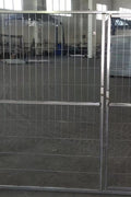 New Heavy - Duty Construction Fence Panel | Galvanized & Powder Coated for Long - Lasting Use - with Entry Gate CF610EG | Sold by Uncle Wiener's Wholesale