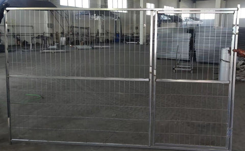 New Heavy - Duty Construction Fence Panel | Galvanized & Powder Coated for Long - Lasting Use - with Entry Gate CF610EG | Sold by Uncle Wiener's Wholesale