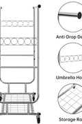New Heavy Duty Double Rod Clothing Garment Rack – Rolling Adjustable Closet Organizer with Storage 600 lbs Capacity SKU AMCMR2992 - with | Sold by Uncle Wiener's Wholesale