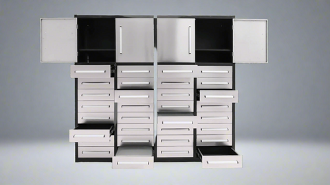 Heavy-Duty 32 Drawer Steel Tool Cabinet

Industrial 16 Drawer Steel Workbench Cabinet

Garage Steel Storage Cabinets for Tools

Red Heavy Duty Steel Tool Workbench

Blue Garage Workshop Storage Cabinets
