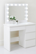 "Hollywood LED Light Mirror Dressing Table in White Finish"

"Black Vanity Dressing Table with LED Lighted Mirror"

"Spacious Drawer Storage in Hollywood Style Dressing Table"

"LED Mirror Close-up with Adjustable Brightness for Makeup"

"Modern White and Black Dressing Table Sets for Bedrooms"